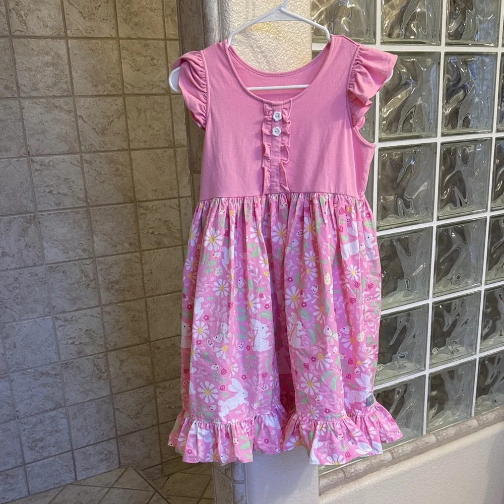 Pink Eleanor Rose Floral size 14/16 Easter Dress - Picture 1 of 3